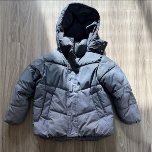 Kids ZARA Ombré Grey Waterproof Puffer Jacket Size 6-7